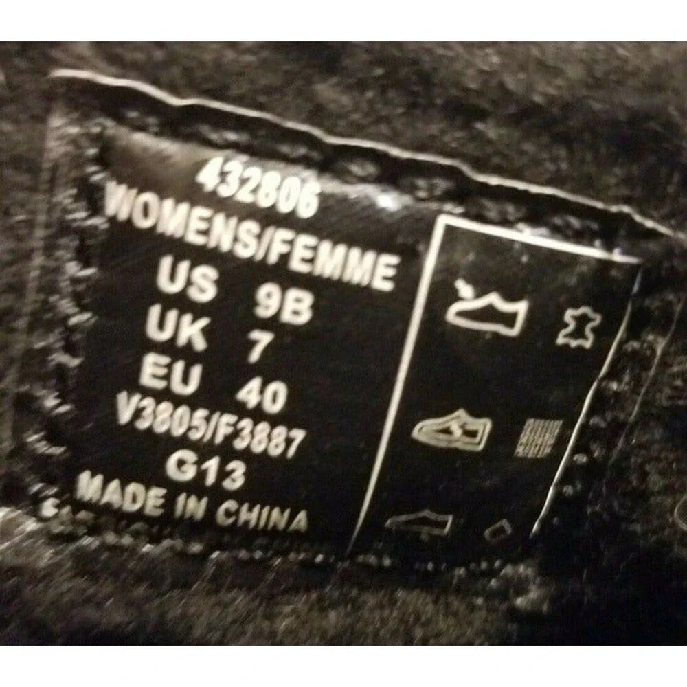 Lands End Womens Size 9 (B) Black Slip On Clog Sueded Sherpa Lined Shoes 432806